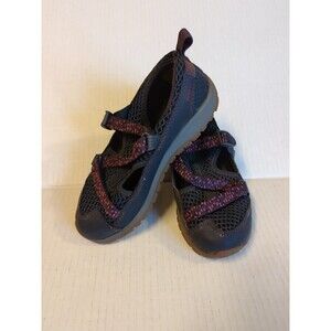 Chaco Odyssey Junior Kids Youth 1 Navy Blue Pink Hiking Sandal Shoes Outdoor